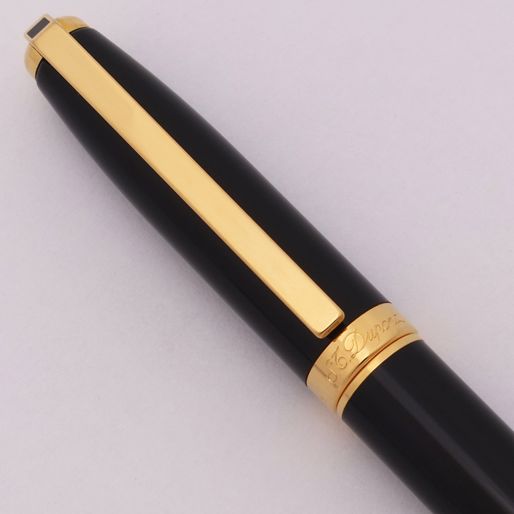 ST Dupont Fidelio Ballpoint Pen - Black w GP Trim (Excellent +